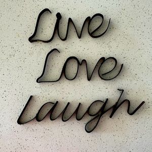 Live, Love, Laugh - Made of metal
